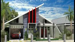 48+ DESAIN RUMAH MINIMALIS MODERN MODEL ATAP MIRING TERBARU YANG UNIK DAN MENARIK