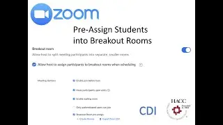Pre-assign Participants to Breakout Rooms