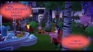 Disney Dreamlight Valley Ambience - Toontown Square Nighttime Visit