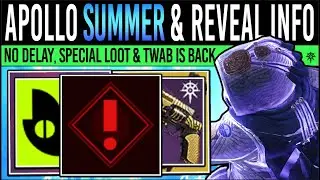 Apollo IS NOT DELAYED! - Reveals SOON, Exclusive Loot, Auto BANS, Stream, TWAB Returns (Destiny 2)