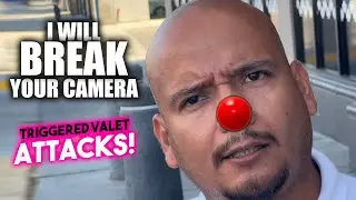 Hotel Valet Goes BERSERK - ATTACKS Peaceful Man Over A CAMERA - Cop FAILS To Trespass Me From PUBLIC