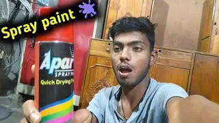 Spray paint || candy cherry red colour 🎨