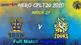 CPL 2020 Match 19 Highlights | Barbados Tridents vs st lucia zouks | bt Vs stz Highlights