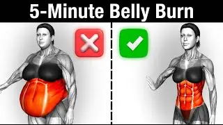 😱 Quick 5-Minute Belly Fat Workout | Melt Fat in 7 Days#LoseBellyFat #HomeWorkout #usa 