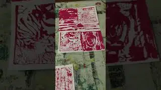 #short #shorts #prints #printmaking #artist #workingartist #mixedmedia #acrylic ##cardboard #four