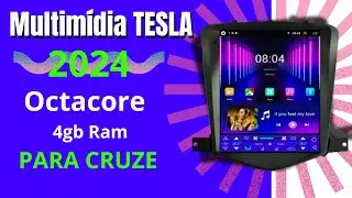 Multimidia Tesla 2024 Para Cruze - Octacore - 4gb Ram, Car Play e Android Auto Wifi - Tela Ips Gps