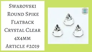 New Swarovski Article #2019 Round Spike Flatbacks Crystal Clear