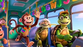 Beep Beep Monkey Bus 🚌🐵 | Learn Numbers, Colors & Shapes | Fun Kids Educational Video