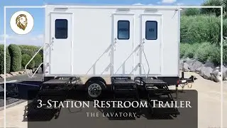 3-Station Luxury Restroom Trailer Rental Walkthrough