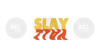 Animated bold slang slay with dynamic distorted shadow