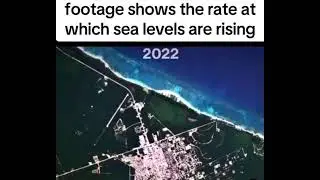 Footage shows rate of sea level rise. God controls it, not us.