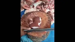 How to cut goat liver #cuttingskills #cuttingmeat
