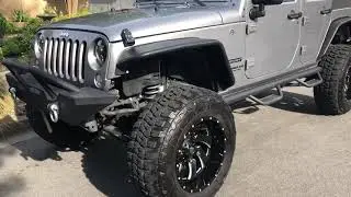 jeep wrangler on 37s with a 6 inch lift regeared 5.13