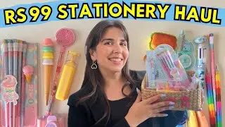 Stationery Haul under Rs 99! Cute Pens, Notebooks & more in India Street Shopping Market | Heli Ved