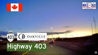 Golden Evenings on Highway 403: Scenic Drives through Oakville, Ontario, Canada