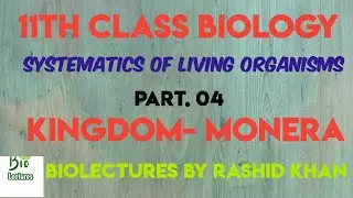 Systematics of living organisms for 11th class biology sub topic Kingdom- Monera