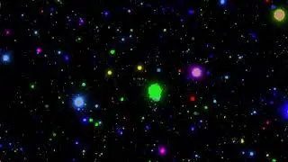 #1 Flying in Field of Tiny Rotating Rainbow Star Shapes Neon Glow Lights 4K VJ Loop Background #1k 