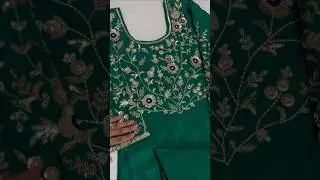 Most Beautiful Green colour Embroidery suit design #shorts #viral #fashion #ytshorts #youtubeshorts
