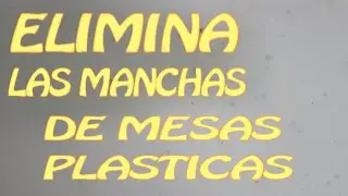 Blanquear y quitar manchas de moho y suciedad en mesas de pl&aacute;stico de terraza