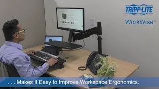 WorkWise&trade; Adjustable-Height Workstations: Single-Monitor Desk Clamp Model