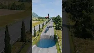 Cars vs  Giant Hammer & Water Pit - BeamNG.drive