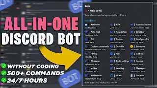 Make 500+ Slash Commands All in One Discord Bot Without Coding in 2023 | 24/7 Online | Free Source