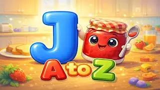 J is for Jam 🍓 + ABC Song A to Z | Alphabet Rhymes & Phonics for Kids | Learn ABC