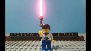 LEGO Star war Stop motion Test : iPoTato + Lightsaber = Sleepy