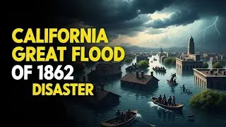 Historical painting of california great flood of 1862 disaster #usa #hiddenhistory #hidden