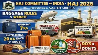 Haj baggage| Rule | Check-in bag| Hand carry| Zamzam #haj2026 #hajj2026 #hajcommittee 