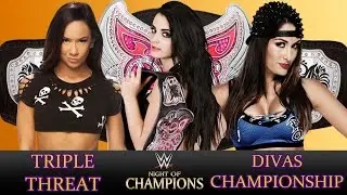 WWE Night of Champions 2014 - Paige vs Nikki Bella vs AJ Lee (Divas Title) - WWE 2K14