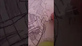 P50 vs P500 DRAWING CHALLANGE  I drawing akaza from infinity castle #subscribe #art #anime