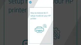 How to restore Wi-Fi setup mode on your HP printer #shorts