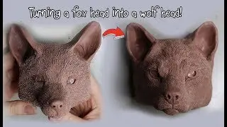 Turning a fox head into a wolf head with Monsterclay!