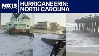 Hurricane Erin flooded roads, winds threaten homes in North Carolina
