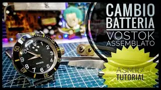Tutorial: cambio batteria orologio auto assemblato (base vostok) relaxing viseos #asmr 