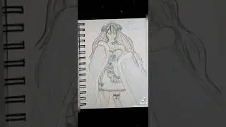 Drawing girl anime Ice Queen #art #drawing #girl #anime #character #vtuber #coat #dress #ice #queen