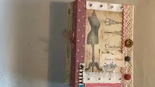 Album Scrapbooking thème couture pour 30 photos