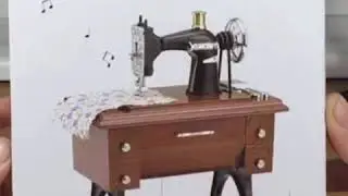 Mini Sewing Machine Music Box