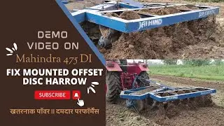 Mahindra 475 DI in Action! 14Disc Mounted Offset Disc Harrow Demo in the Field 🚜💨