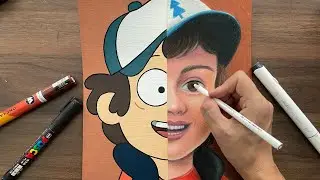 Drawing Dipper Pines from Gravity Falls But in 2 Different Styles✨