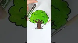 ✨🌳✨ #glitter #glitterart #colorfulcreativekids #tree #nature #green #color