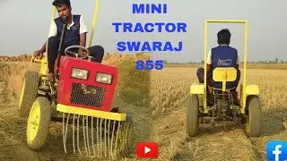 Mini tractor Swaraj 855 red colour  