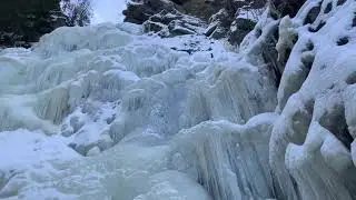 Ice climbing Angel Falls, Maine