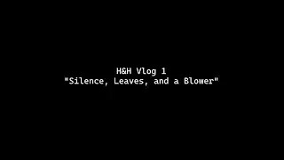 Silence, Leaves, and a Blower