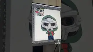 Design an MF DOOM Funko Pop with me #art #mfdoomtypebeat #drawing #viralvideo #tutorial #music
