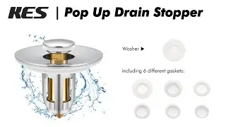 One Pop Up Drain Stopper with 6 seal rings! | KES