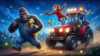 Spider-Man Monkey vs Gorilla Thief! Superman Duck Joins the Epic Chase 🕷️🦍🦆| QuackHopCuddle