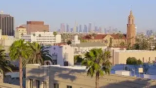 Sunset Light Los Angeles Aerial View Cityscape | Stock Footage - Videohive