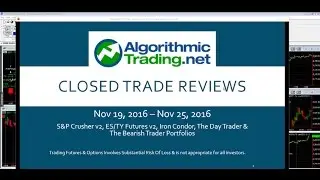 Algorithmic Trading Review: 11/19/16  - 11/25/16